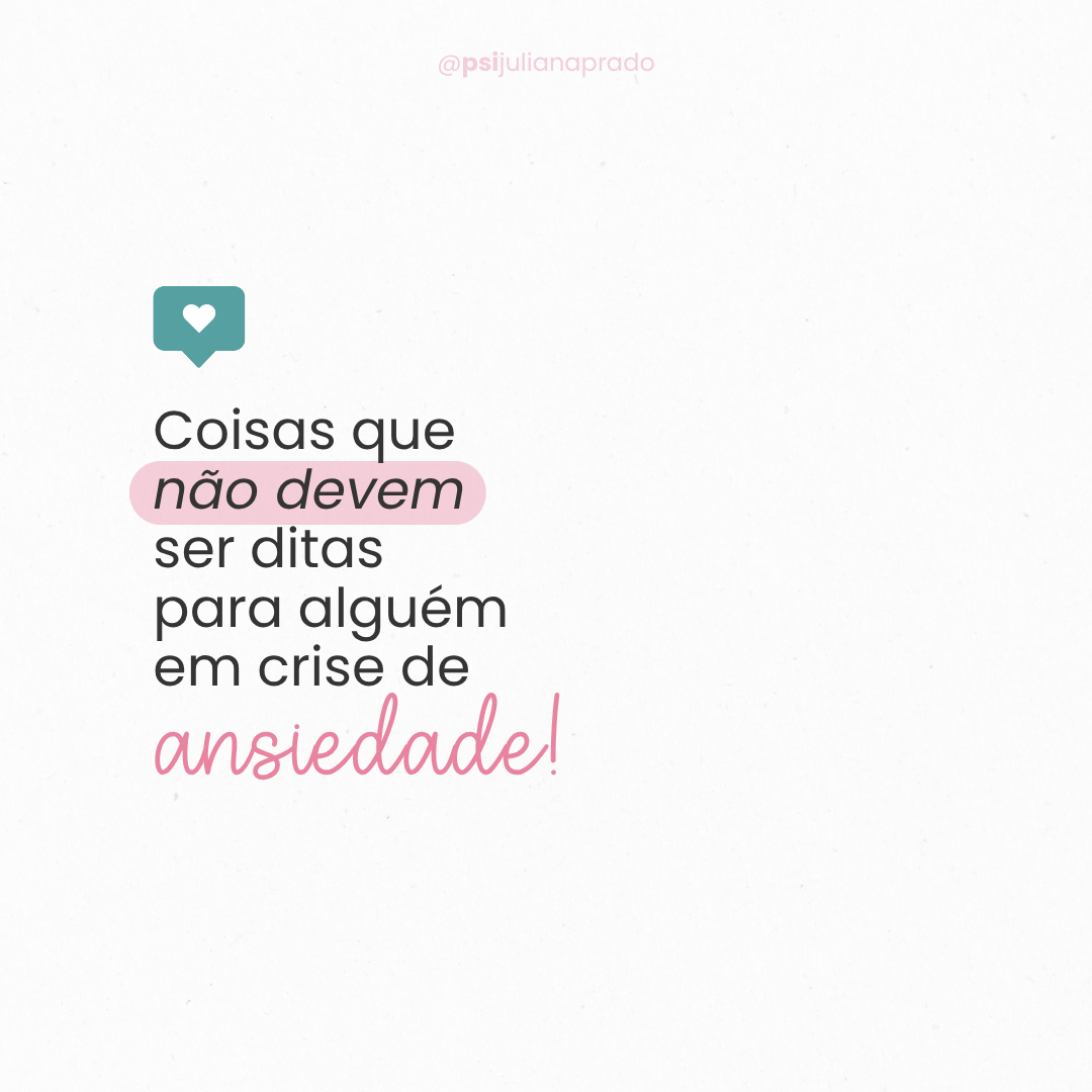 Publicação sobre acolhimento em momentos de ansiedade